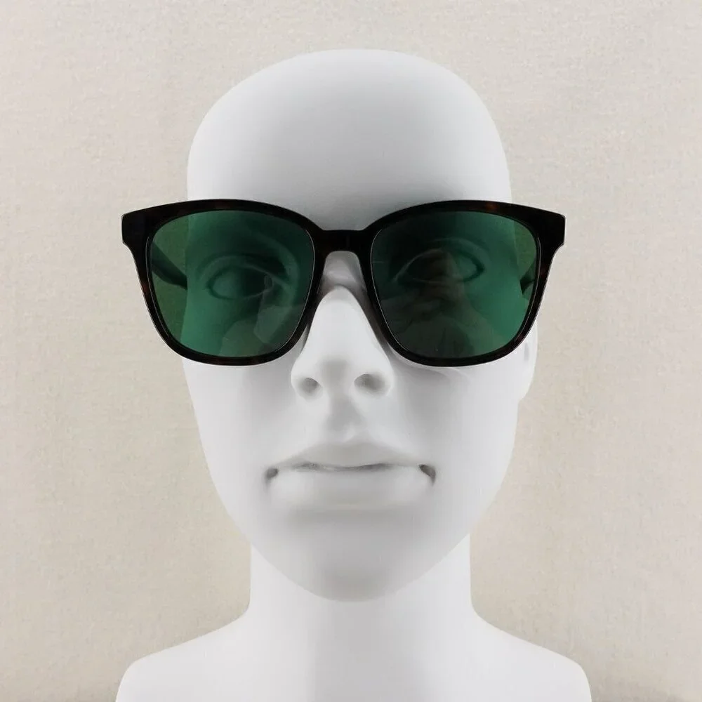 Gucci GG0637 Square Sunglasses Dark Havana Green OS
